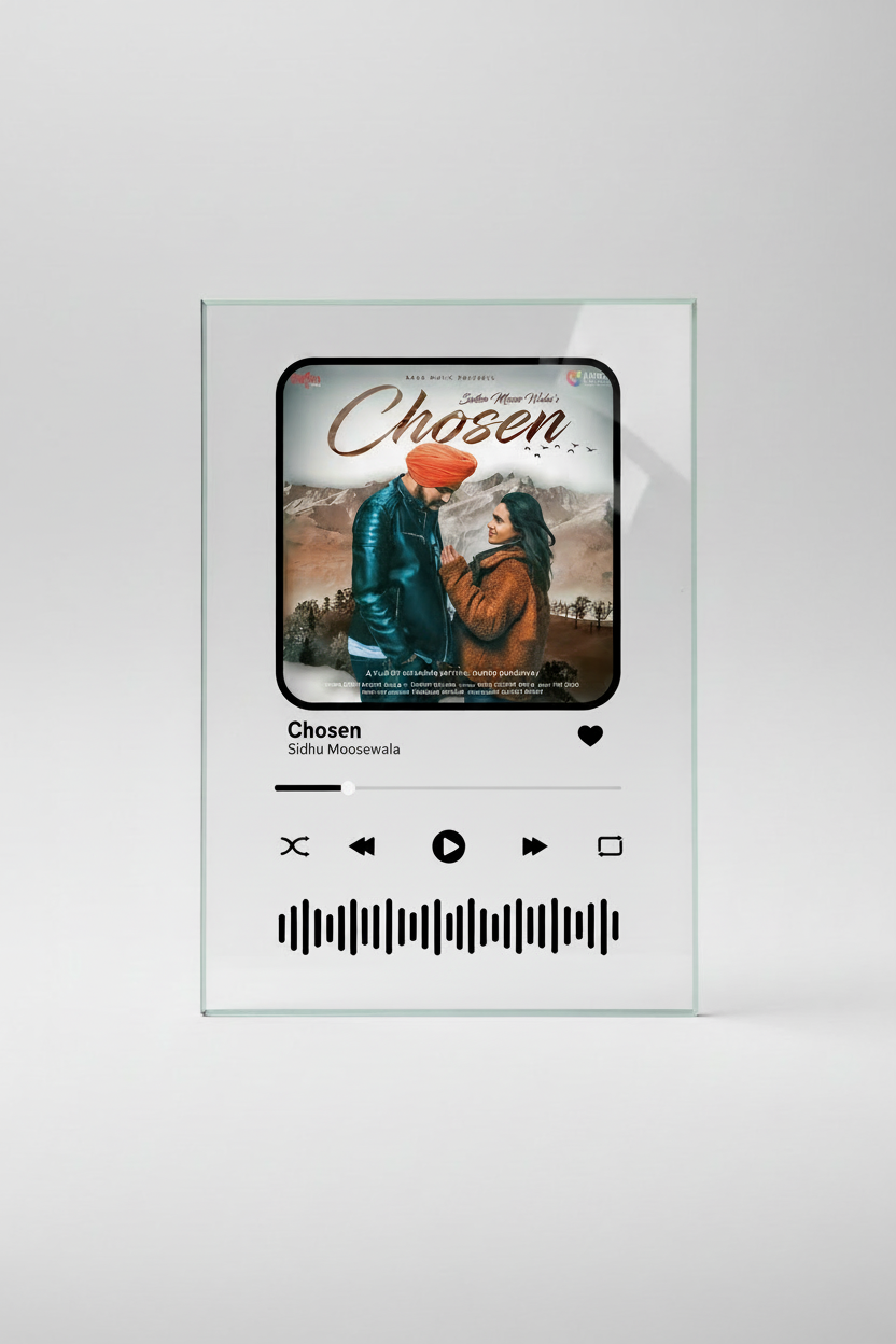 Spotify-sang på glass